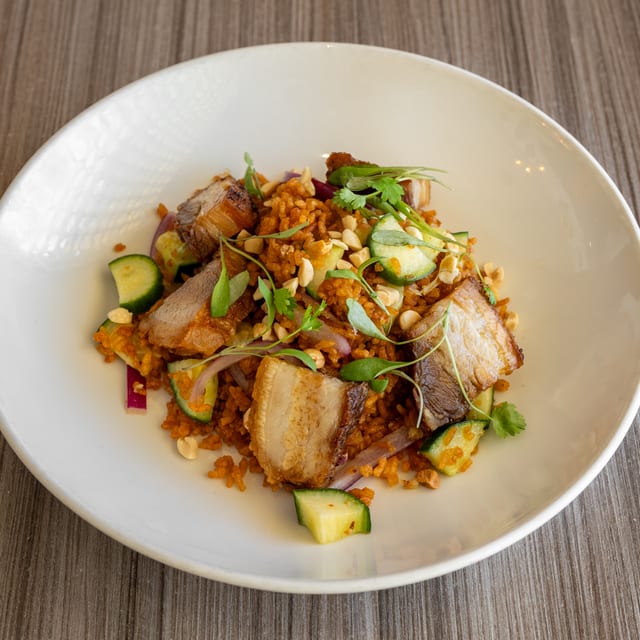 Pork Belly Crispy Rice.